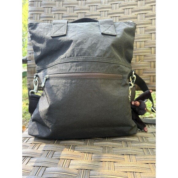 Kipling Eleva Convertible Crossbody Tote Bag Purse Black Spacious - Picture 2 of 10